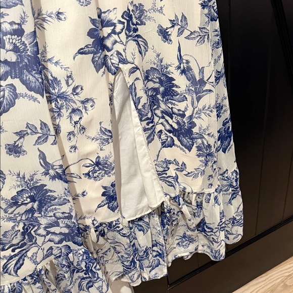 Express Blue and White Floral Maxi Dress - Picture 2 of 4